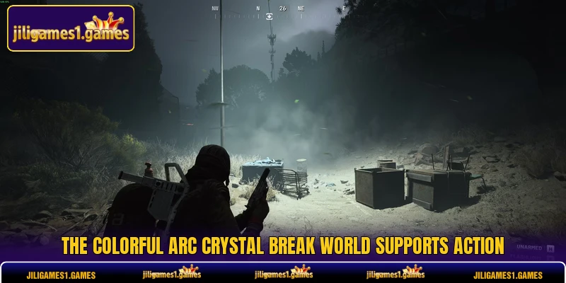 The colorful Arc Crystal Break world supports action