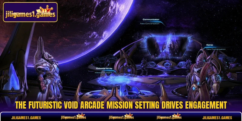 The futuristic Void Arcade Mission setting drives engagement