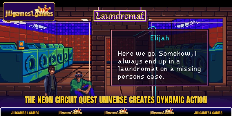 The Neon Circuit Quest universe creates dynamic action