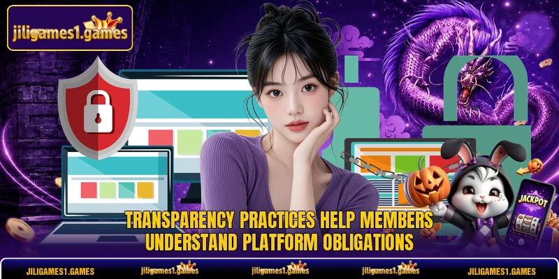 Transparency practices help members understand platform obligations Transparency practices help members understand platform obligations